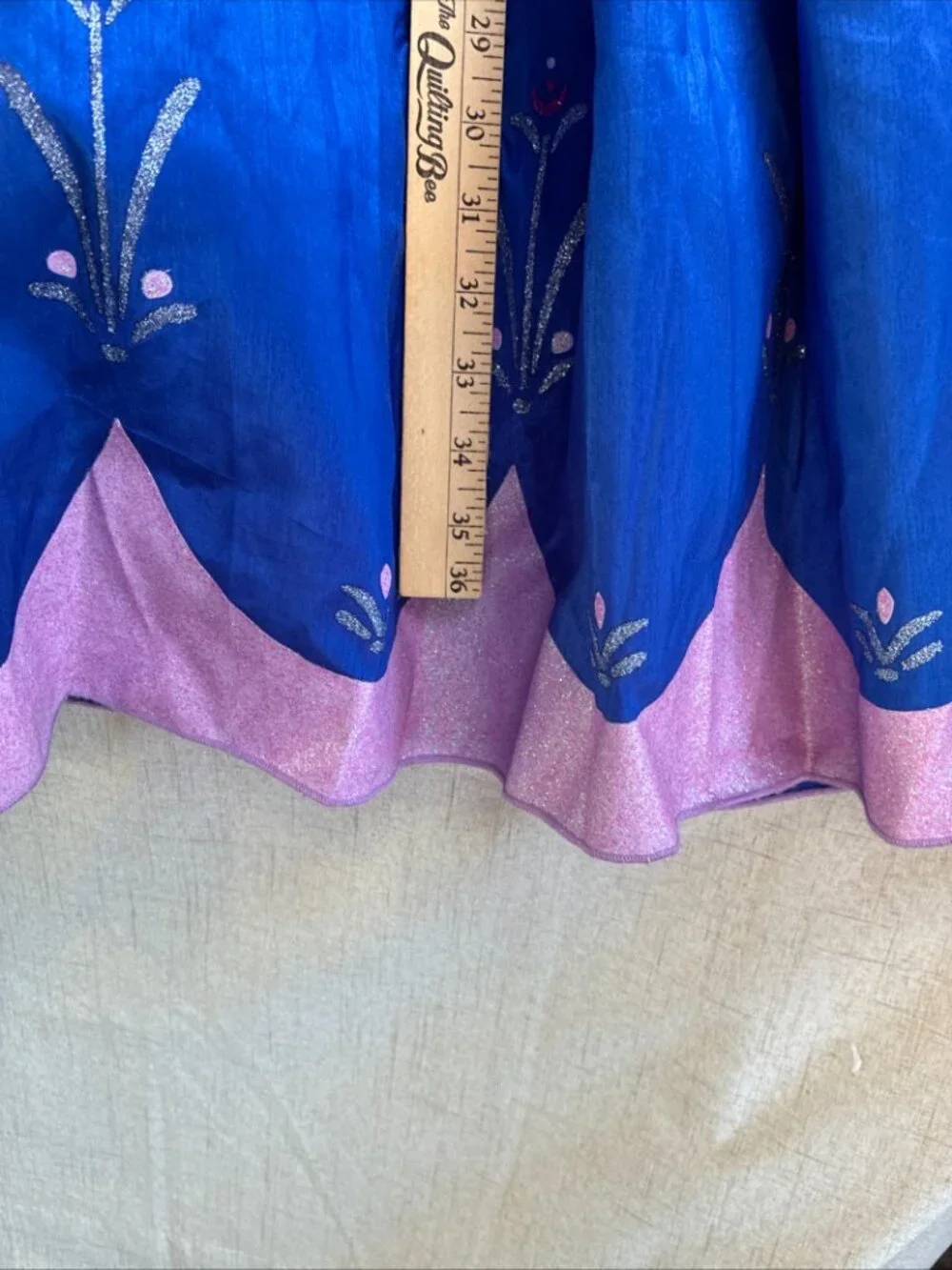 Anna Traveling Costume Frozen Girls Nordic Blue Sequins Pink Tiara 9 10 No Cape